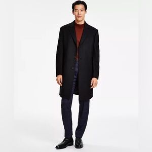 Men's Classic Fit Luxury Wool Cashmere Blend Overcoat